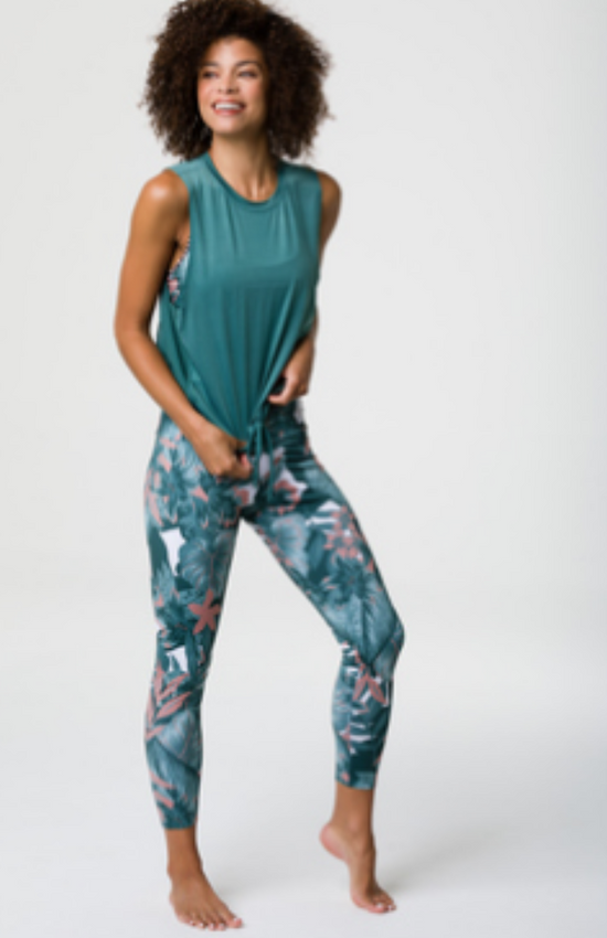 Image Title Onzie High Basic Midi Leggings - Tropical Camo